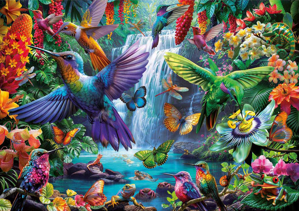 PUZZLE 1000 COLIBRÍES TROPICALES FS EDUCA 20555