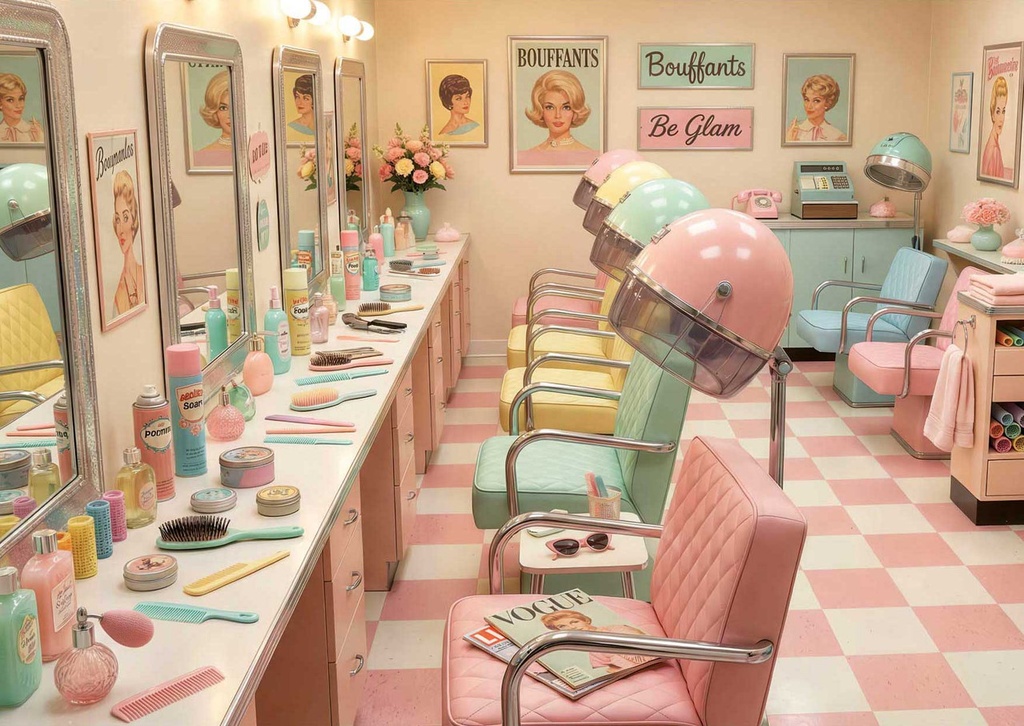 PUZZLE 1000 RETRO GLAM SALON FSC EDUCA 20562
