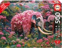 PUZZLE 500 PLUS ELEFANTE FLORAL FSC EDUCA 20228
