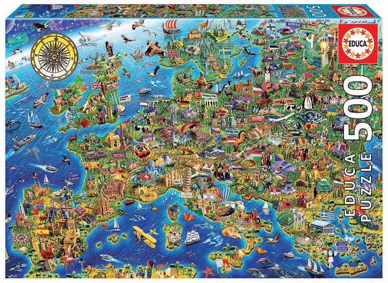 PUZZLE 500 MAPA DE EUROPA FSC(R) EDUCA 17962