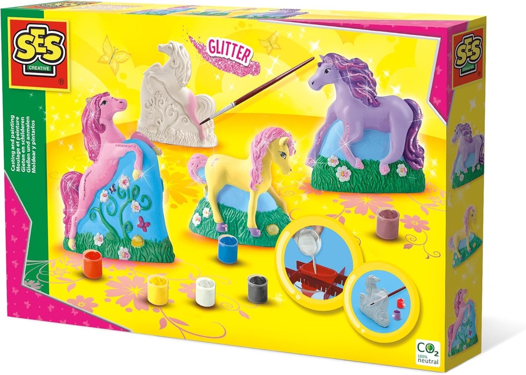 MOLDEAR Y PINTAR 3 CABALLOS SES S01356