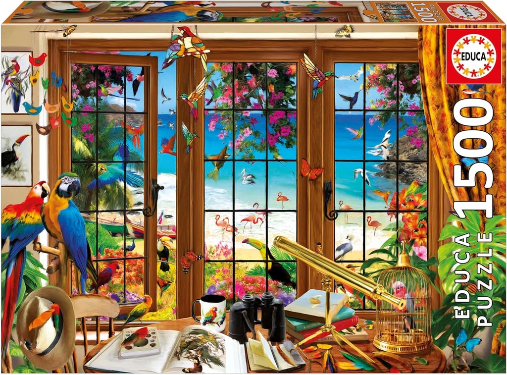PUZZLE 1500 VENTANA OBSERVADOR AVES EDUCA 20333