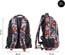 Mochila escolar 2 cremalleras (21 L) serie especial Fingers 45x31x4cm