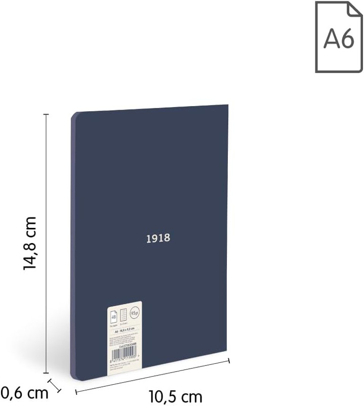 LLIBRETA A6 AZUL 48H. QUADRICULA  57263G48B
