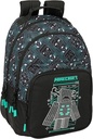 MOCHILA DOBLE ADAPT.CARRO MINECRAFT "SCREEN" SAFTA 612619773 32x42x4cm