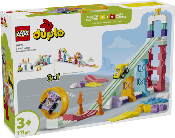 Rampas Creativas “3 en 1” con Vehículos LEGO 10478