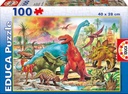 PUZZLE 100 DINOSAURIOS EDUCA 13179