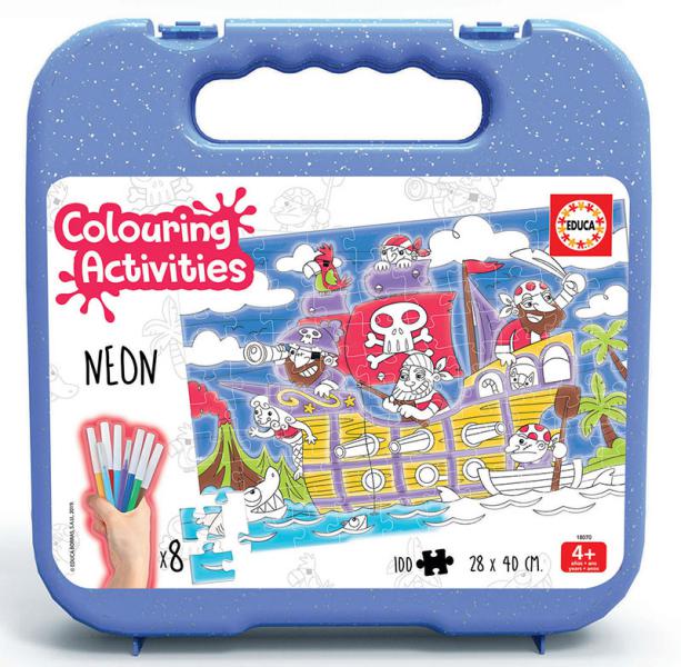 PUZZLE 100 PIRATAS COLOURING ACTIV AP EDUCA E18070