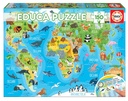 PUZZLE 150 MAPAMUNDI ANIMALES FSC( EDUCA 18115