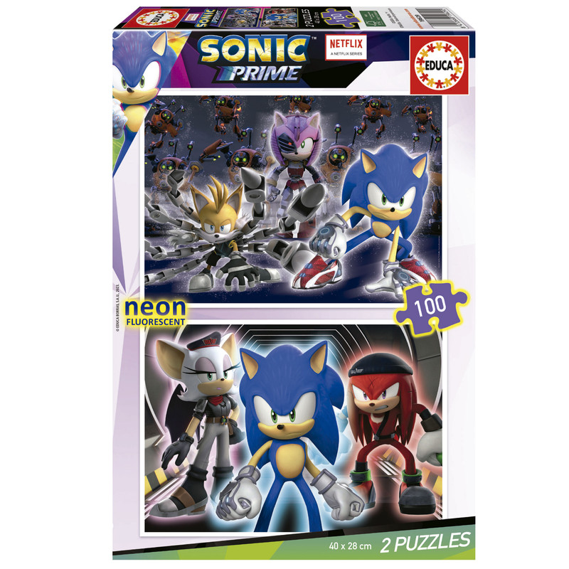 PUZZLE 2x100 SONIC PRIME NEON FSC(R EDUCA 19629