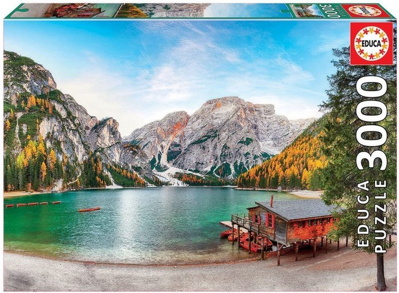 PUZZLE 3000 LAGO BRAIES EN OTOÑO F