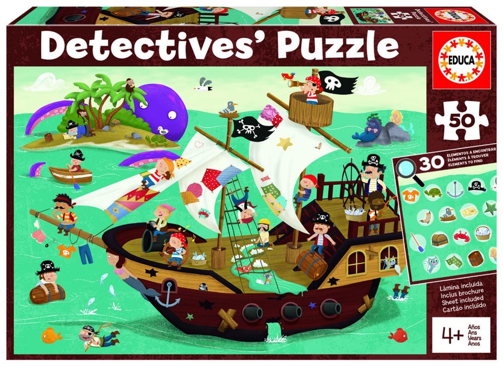 PUZZLE 50 BARCO PIRATA DETECTIVES P