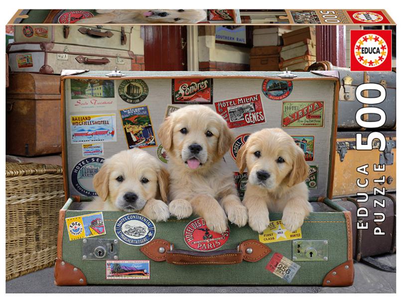 PUZZLE 500 CACHORROS EN EL EQUIPAJE EDUCA 17645