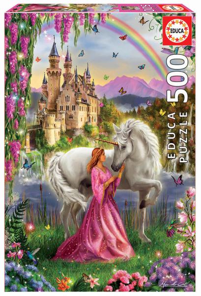 PUZZLE 500 HADA Y UNICORNIO EDUCA 17985