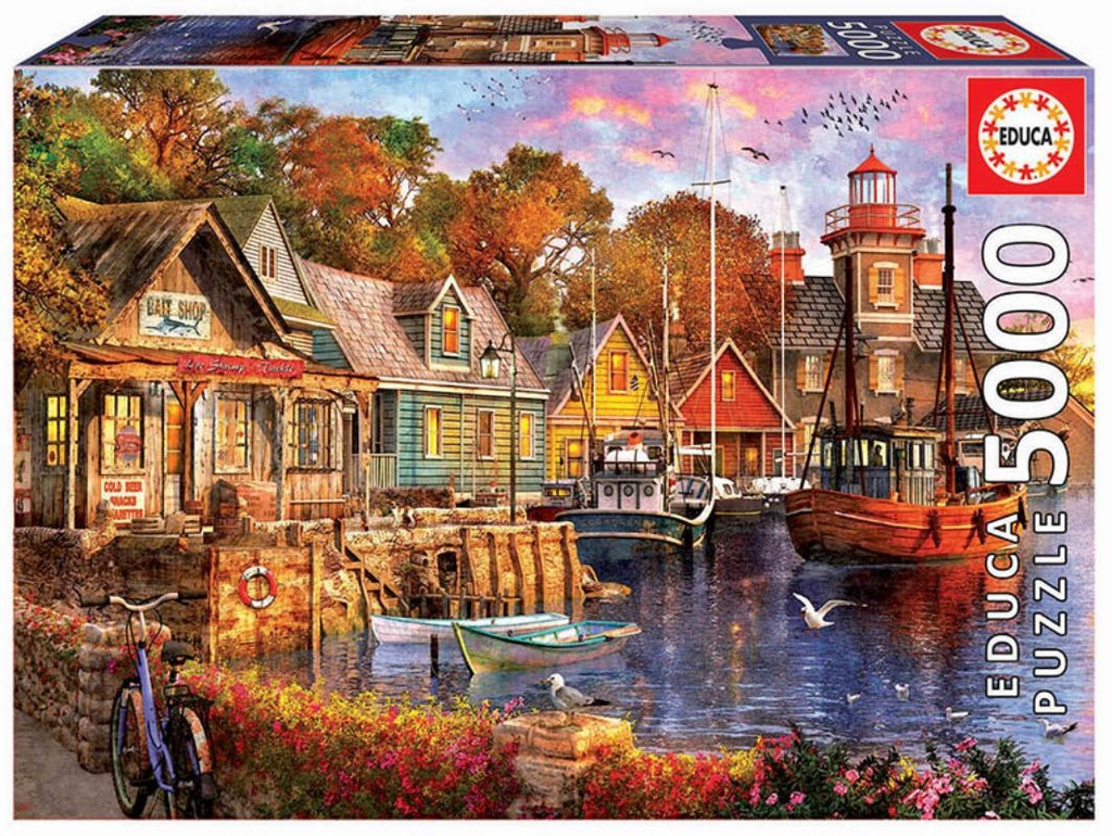 PUZZLE 5000 ATARDECER EN EL PUERTO EDUCA 18015