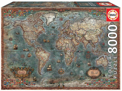 [E18017] PUZZLE 8000 MAPAMUNDI HISTÓRICO EDUCA 18017