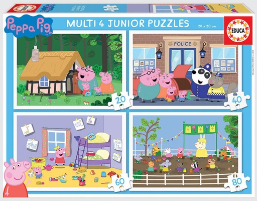 [E18645] PUZZLE MULTI 4 JR PEPPA PIG FSC(R) EDUCA 18645