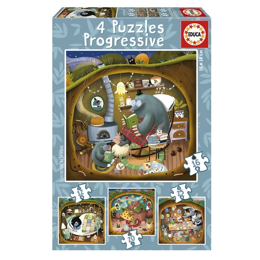 [E19685] PUZZLE PROGRESIVO CUENTOS BOSQ. 12-16-20-  EDUCA 19685  EDUCA 19685