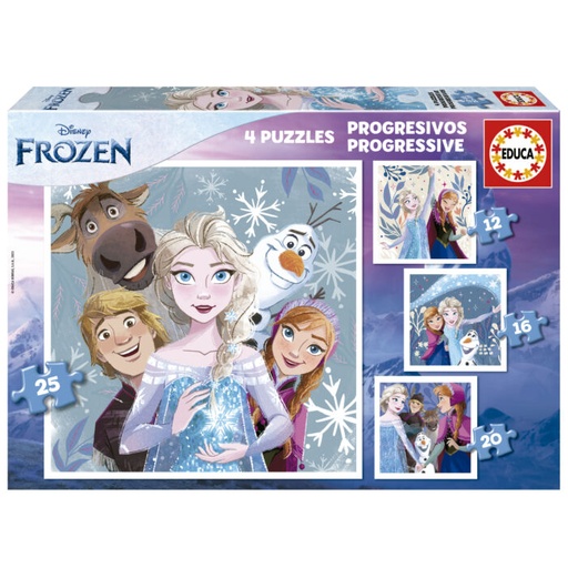 [E19735] PUZZLE PROGRESIVOS FROZEN 12-16-20 EDUCA 19735