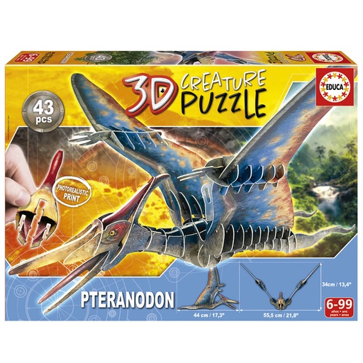 [E19689] PUZZLE 3D PTERANODON CREATURE PUZZL  EDUCA 19689  EDUCA 1968