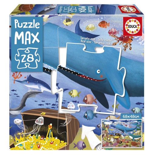[E19956] PUZZLE 28 ANIMALES BAJO EL MAR P.MAX