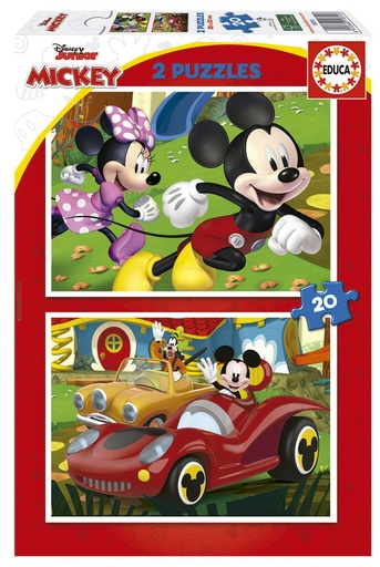 [E19311] PUZZLE 2X20 MICKEY MOUSE FUN HOUSE FS EDUCA 19311