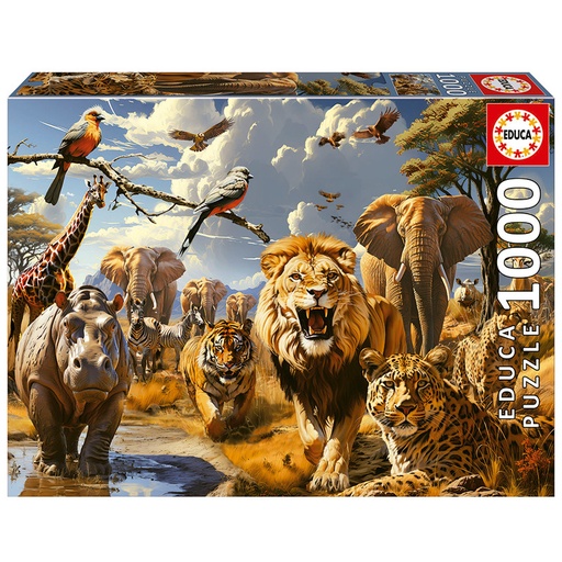 [E19920] PUZZLE 1000 ANIMALES SALVAJES FSC(R) EDUCA 19920
