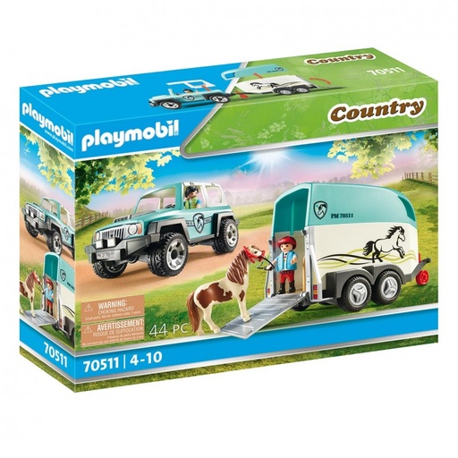 [PL70511] Coche con Remolque para Poni PLAYMOBIL 70511