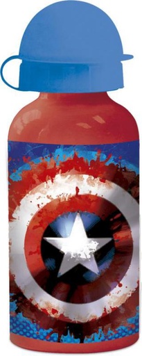 [S16934] STOR BOTELLA ALUMINIO PEQUEÑA 400 ML. CAPTAIN AMERICA ICON