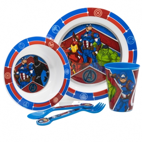 [S74150] STOR SET MICRO KIDS 5 PCS. AVENGERS HERALDIC ARMY