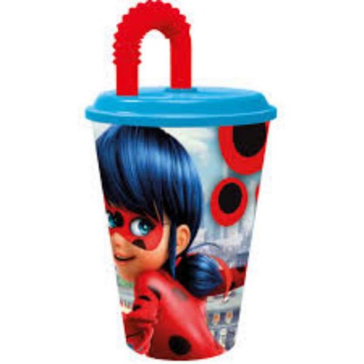 [S86930] STOR VASO CAÑA EASY 430 ML. MIRACULOUS LADYBUG