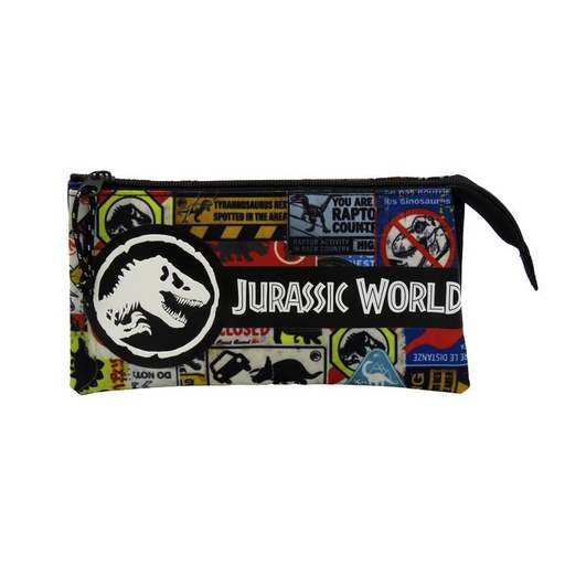 [PT-93-JW] Jurassic World  Danger  Portatodo Triple 24x13x3cm