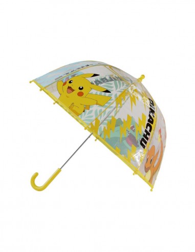 [AG-501-PK] Pokémon Paraguas Manual Infantil Transp.Burbuja 48 cm