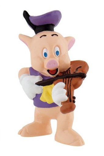 [Y12491] Cerdito violín FIGURAS DE PVC CLASICOS