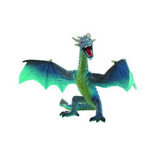 [Y75592] Dragon alas abiertas verde FIGURAS DE PVC FIGURAS DE DINOSAURIOS