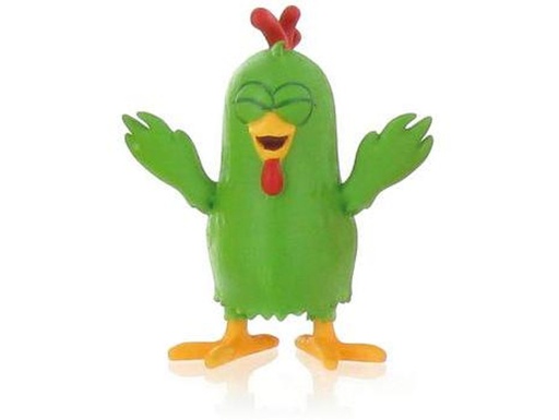 [Y97075] Diva verde FIGURAS DE PVC GALLINITA PINTADITA
