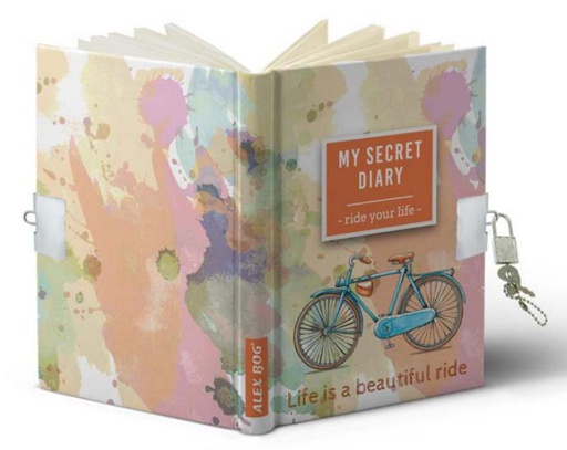 [HS-1001] Diario con Candado. Modelo "Bicicleta".A5