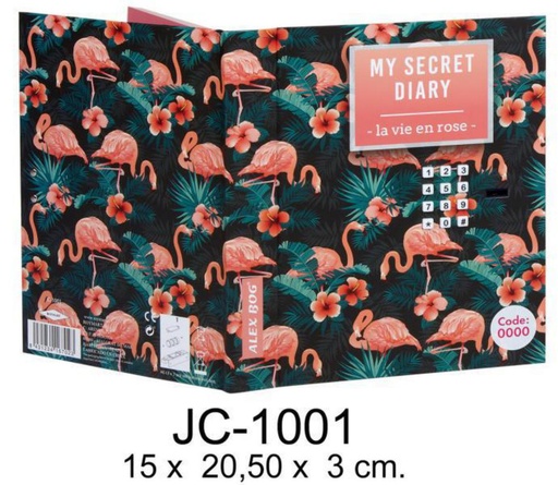[JC-1001] Diario con Clave. Modelo "La Vie en Rosa... Flamenco". 