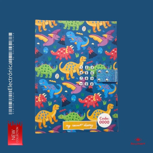 [JC-1012] DIARIO CON CLAVE DINOS