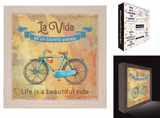 [AH-262] Caja de luz. Mensaje "La Vida es un Bonito Paseo".