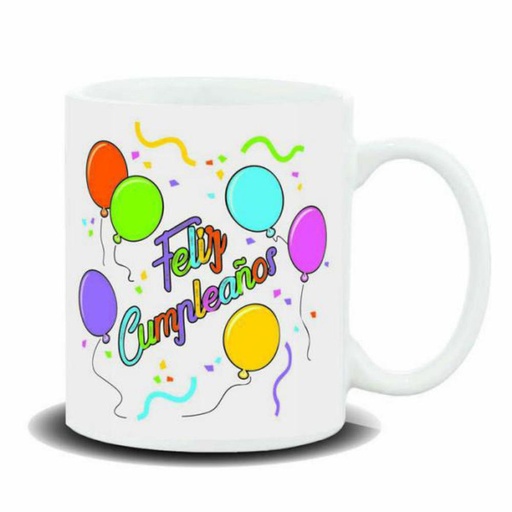 [HL-240] TAZA CERAMICA con Mensaje. "Feliz Cumpleaños.."