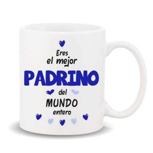 [HL-623] TAZA CERAMICA con Mensaje. Modelo mi Familia"Padrino"