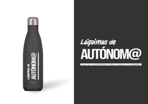 [YN-001] BOTELLA ACERO INOX NEGRA 500 ML AUTONOMO