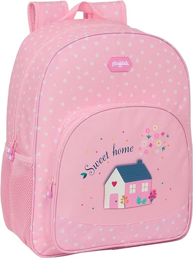 [612423180] MOCHILA ADAPT.CARRO RECICLADO GLOWLAB KIDS "SWEET HOME" 33x42x14cm