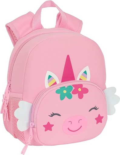 [622401333] MOCHILA NEOPRENO SAFTA "UNICORNIO" 20x25x9cm 20x25x3cm