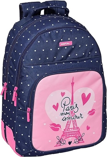 [632244773] MOCHILA DOBLE ADAPT.CARRO SAFTA "PARIS" 32x42x15cm 32x42x3cm