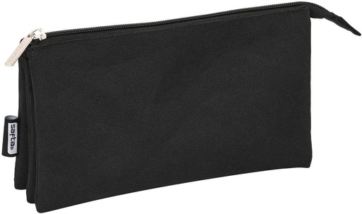 [6579744] BOLSA PORTATODO PARA LAPICES TRIPLE NEGRO 22x12x3cm
