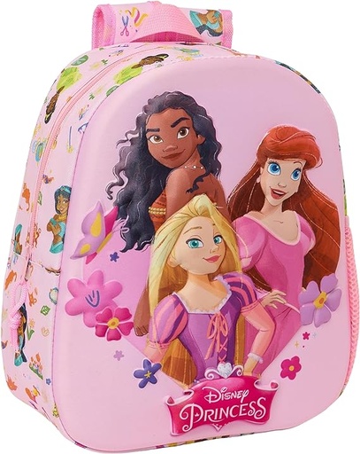 [622464890] MOCHILA 3D PRINCESAS DISNEY 27x33x3cm