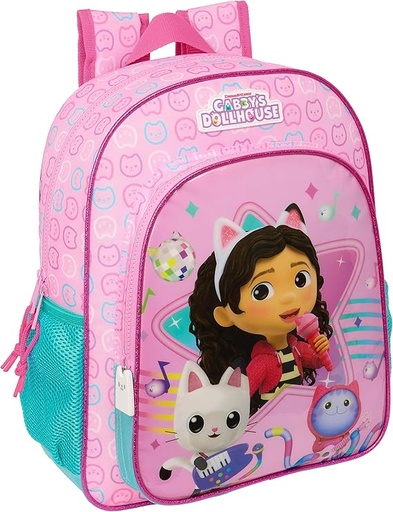 [612427185] MOCHILA INFANTIL ADAPT.CARRO GABBY'S DOLLHOUSE "PARTY" SAFTA 612427185 33x27x3cm