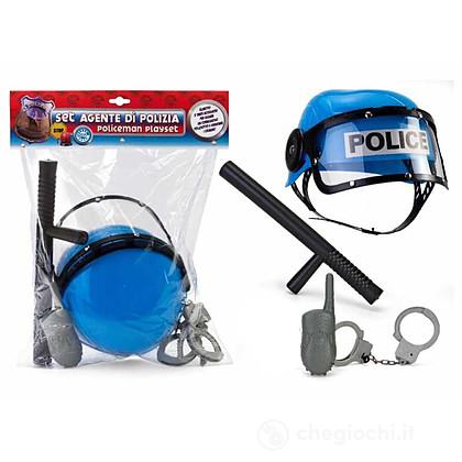 [GLO37100] SET AGENTE DE POLICIA CASCO+ACC GLOBO GLO37100